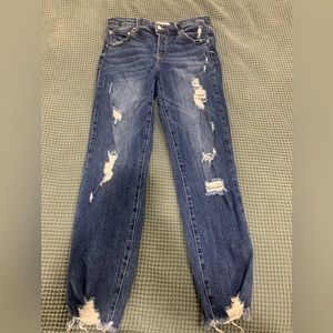 Distressed ankle denim size 11